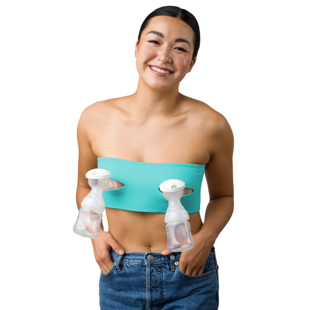 Abergele Hands Free Pumping Band Strapless Breast Pump Nursing Bra, 100%  Cotton