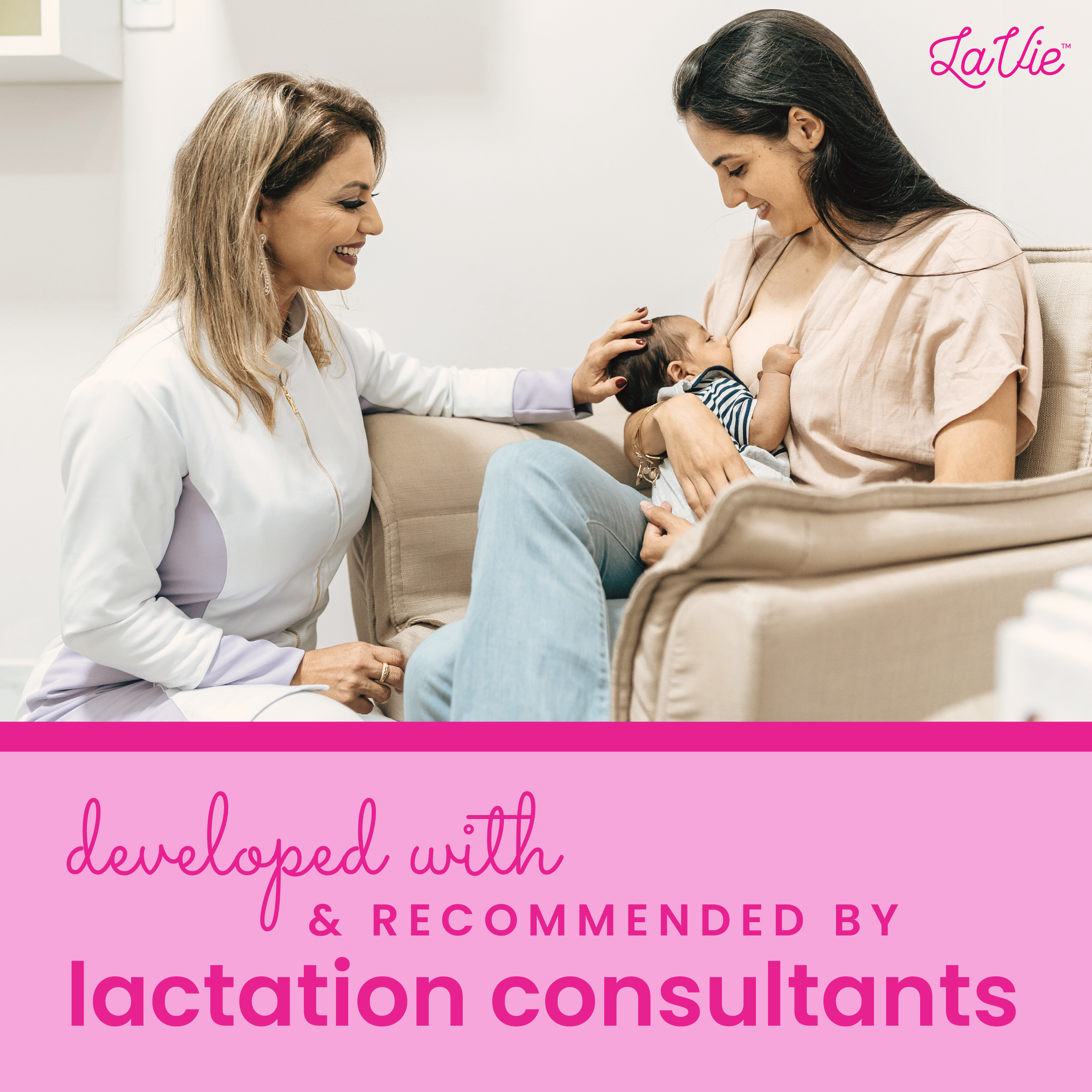 LaVie Lactation Massager for Breastfeeding, Nursing, Pumping Color Rose