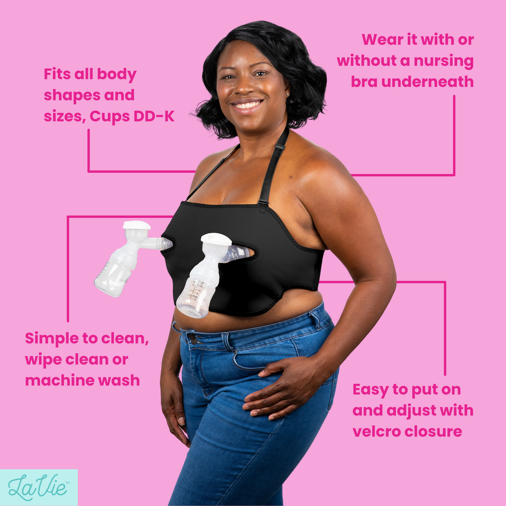  Ameda By Snugabell Pumping Bra Hands Free, Adjustable Strapless  Nursing Bra For All Breast Pump Flanges, Postpartum Bra For Women, Blue,  Size 4